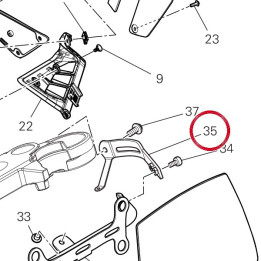 Bride gauche 97111681AA — réf. 97111681AA | Ducati Store