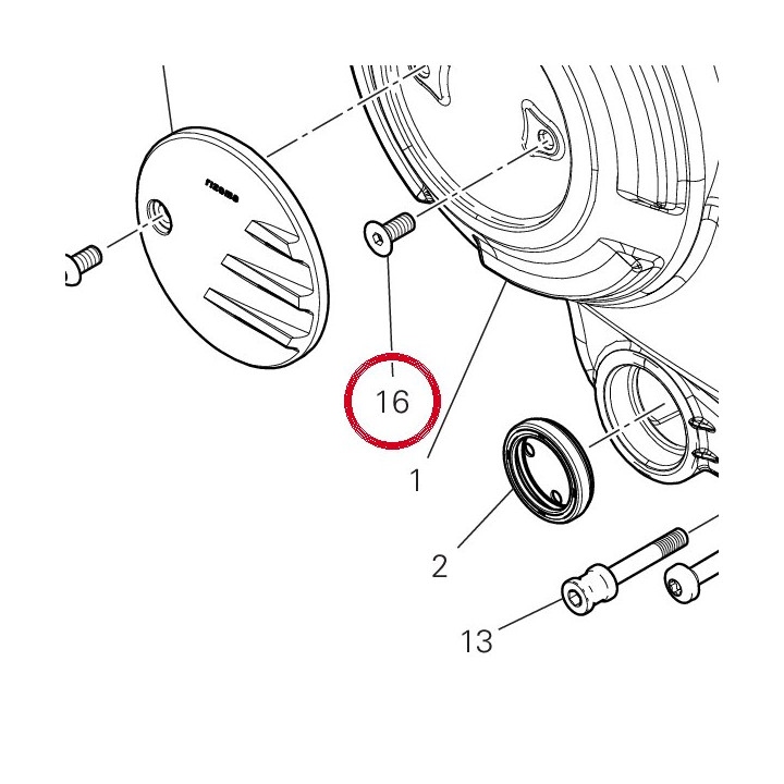 Vis tceir M6X10 77350623B — réf. 77350623B | Ducati Store