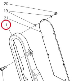 Couvercle de courroie — réf. 24512021B | Ducati Store