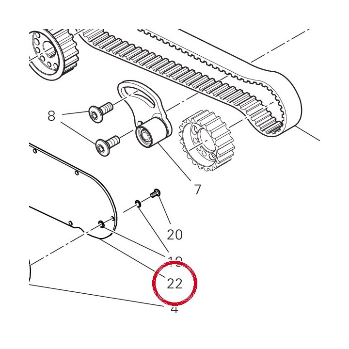 Couvercle courroie — réf. 24718461A | Ducati Store