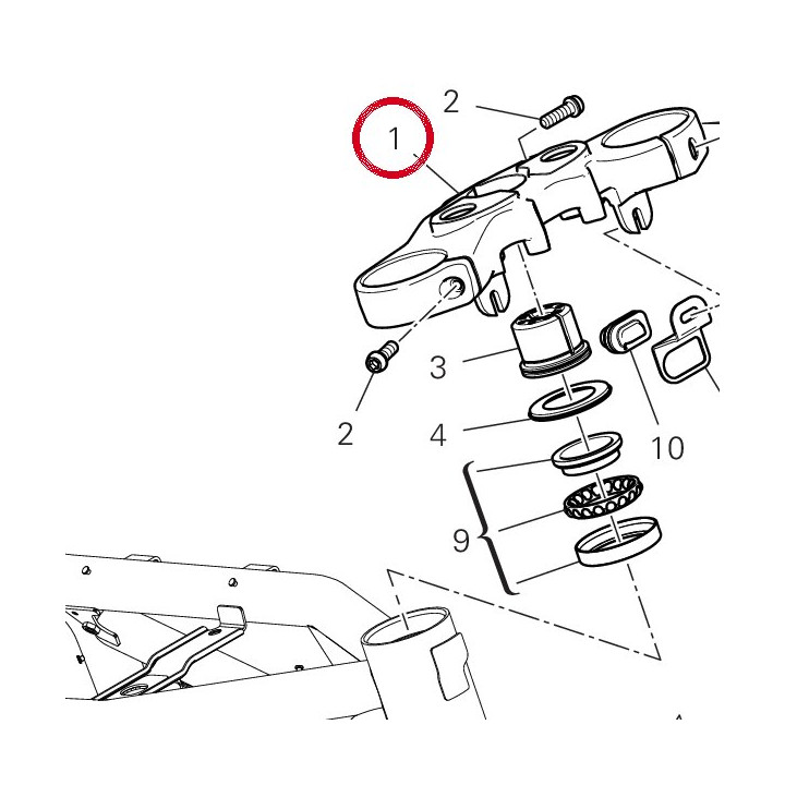 Tête de direction — réf. 34111571AA | Ducati Store