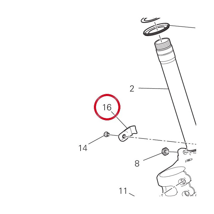 Guide tuyau frein avant — réf. 83018691A | Ducati Store