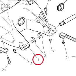 Bras oscillant arrière — réf. 37012462AA | Ducati Store