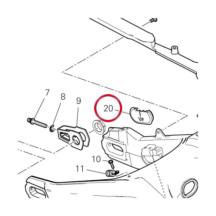 Bouchon bras oscillant — réf. 87211621A | Ducati Store