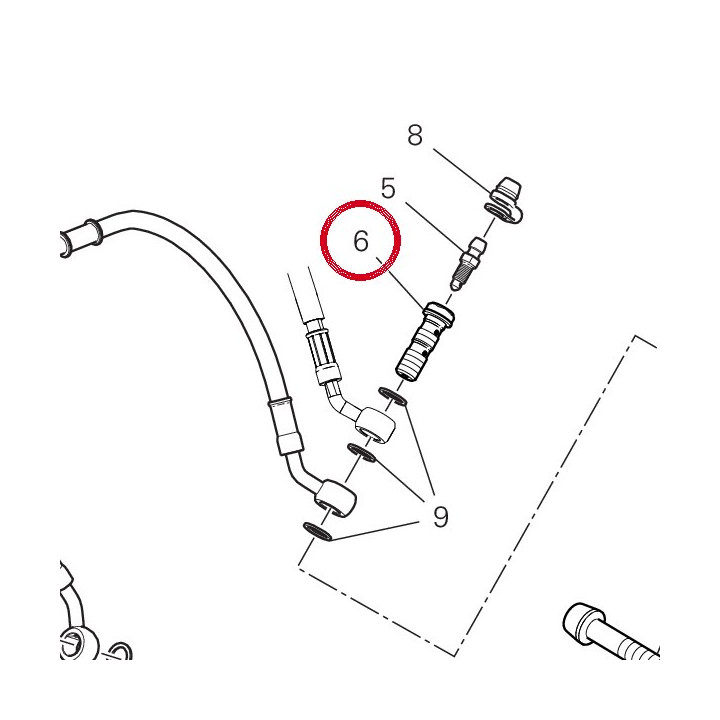 Vis fixation tuyau frein — réf. 77914651A | Ducati Store