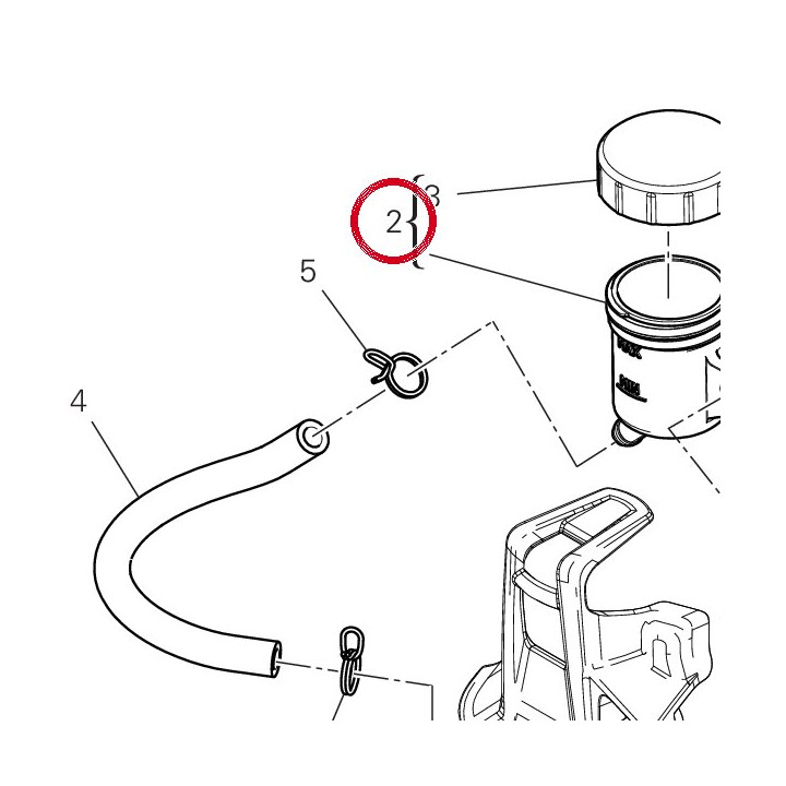 Réservoir liquide freins — réf. 58540301A | Ducati Store
