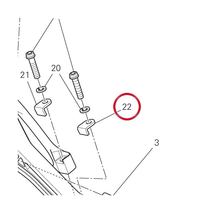 Plaquette court 85110241AA — réf. 85110241AA | Ducati Store