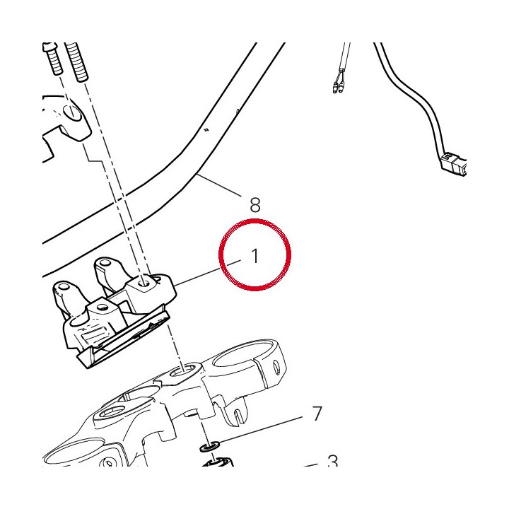 Cavalier guidon, inférieur — réf. 36015641AB | Ducati Store