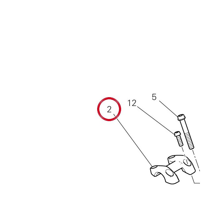 Cavalier guidon, supérieur — réf. 36012561AA | Ducati Store