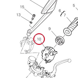 Commutateur gauche 65110242D — réf. 65110242D | Ducati Store