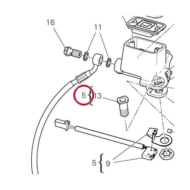 Maitre-Cylindre embrayage — réf. 63040891A | Ducati Store
