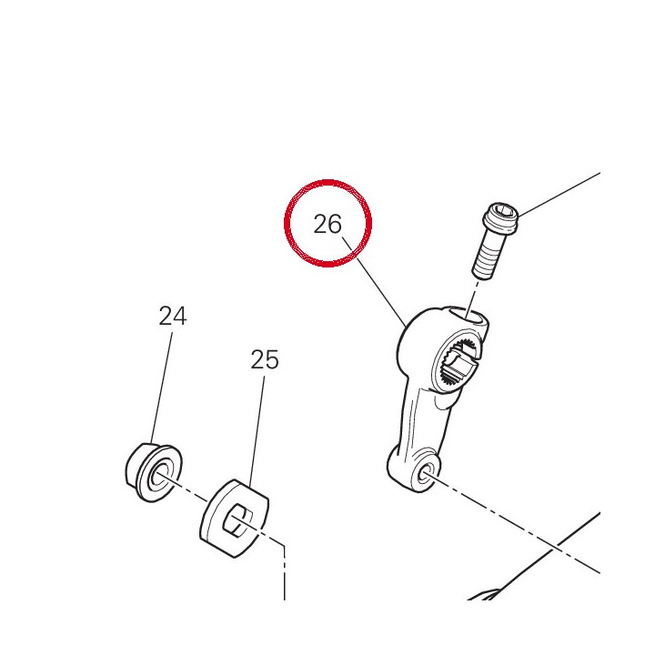 Levier commande cangement — réf. 45612071AA | Ducati Store