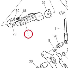 Repose-Pieds arrière droit — réf. 46510961A | Ducati Store