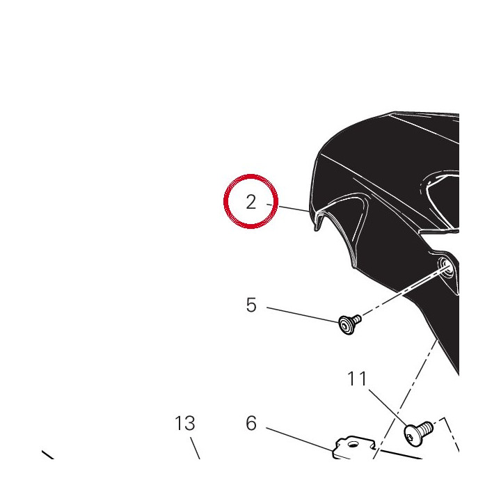 Garde-Boue arrieret noir — réf. 56511241AC | Ducati Store
