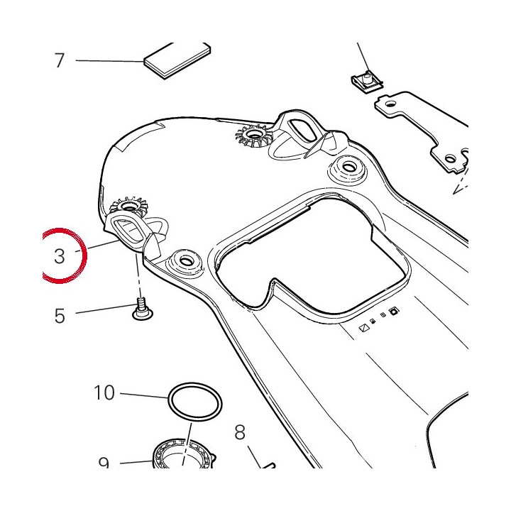 Garde-Boue ar. inférieur — réf. 56511311B | Ducati Store