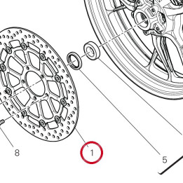Disque frein avant 49241011A — réf. 49241011A | Ducati Store