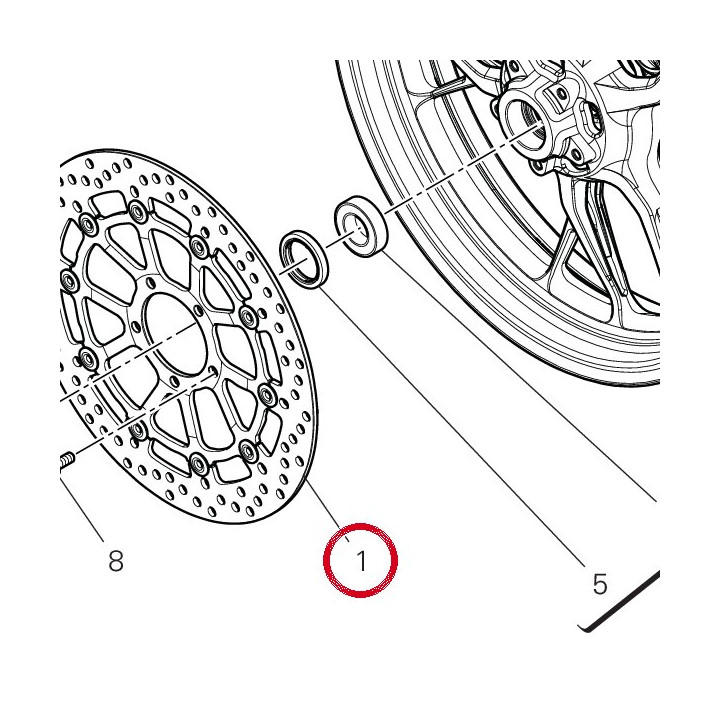 Disque frein avant 49241011A — réf. 49241011A | Ducati Store
