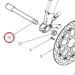 Pivot roue avant 81910842AA — réf. 81910843AA | Ducati Store