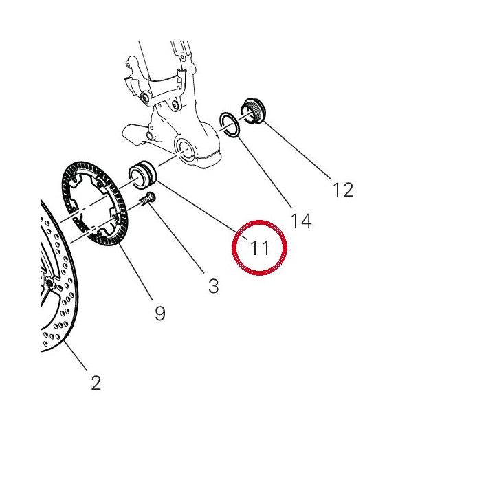 Entretoise gauche. — réf. 7131B901AA | Ducati Store