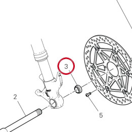 Entretoise droit 71413261AA — réf. 71413261AA | Ducati Store