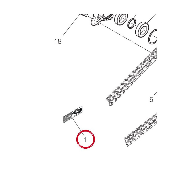 Decalcomanie réglage chaîne — réf. 43314601B | Ducati Store
