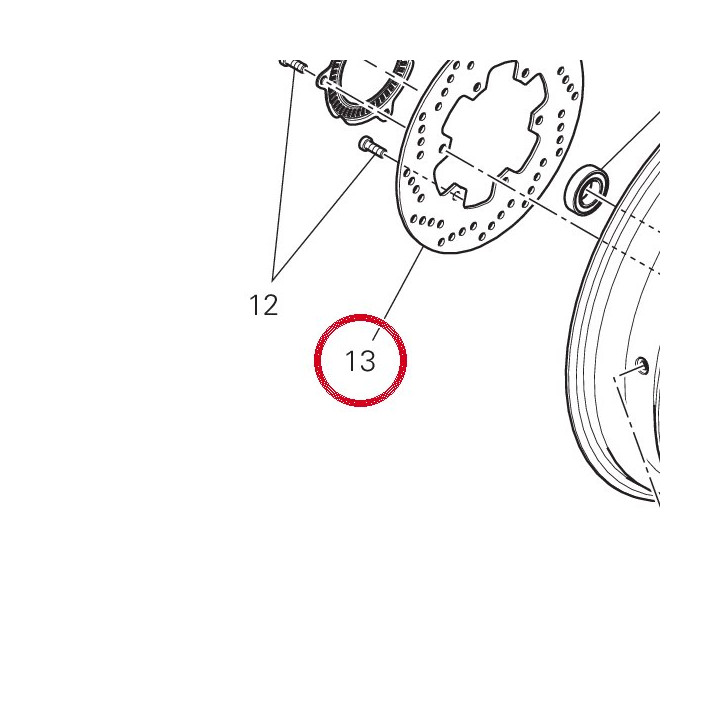 Disque frein arrière — réf. 49242121A | Ducati Store