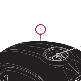 Réservoir carburant noir — réf. 58612661AE | Ducati Store