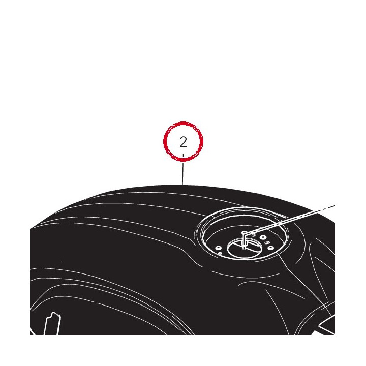 Réservoir carburant noir — réf. 58612661AE | Ducati Store