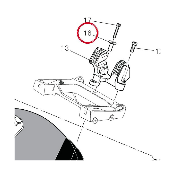 Entretoise 71615611AA — réf. 71615611AA | Ducati Store
