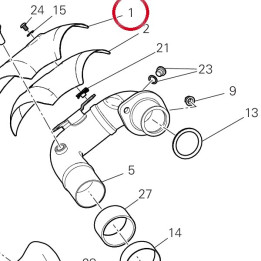Pare-Chaleur tuyau — réf. 4601G271A | Ducati Store