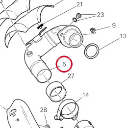 Tuyau échappement vertical — réf. 57115091BA | Ducati Store