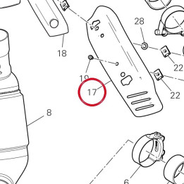 Pare-Chaleur inférieur — réf. 4601G991BB | Ducati Store