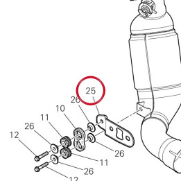 Support silencieux — réf. 8301G221AA | Ducati Store
