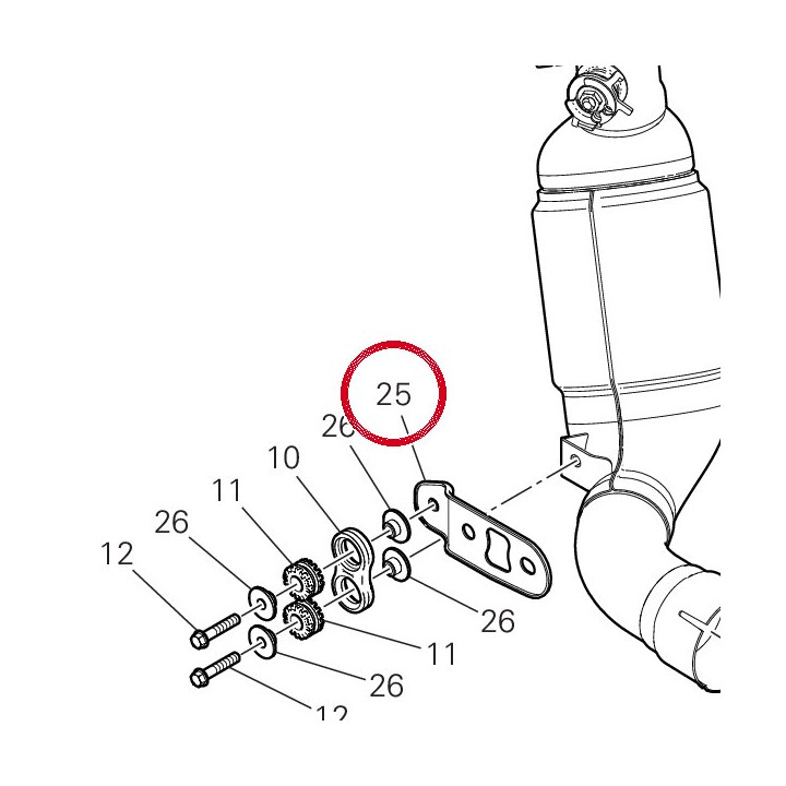 Support silencieux — réf. 8301G221AA | Ducati Store