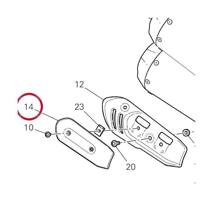 Cache inférieur 4601H851A — réf. 4601H851A | Ducati Store