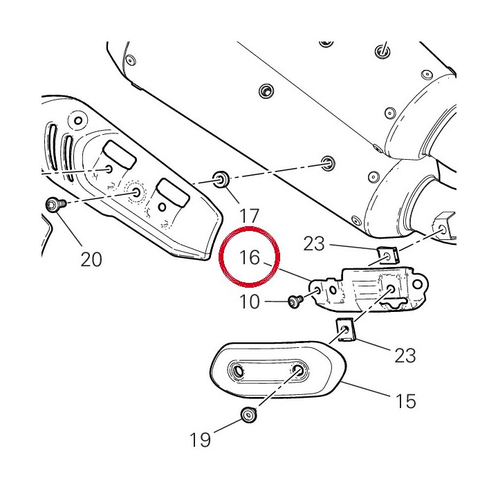 Pare-Chaleur 4601H971A — réf. 4601H971A | Ducati Store