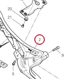 Cadre arrière gauche — réf. 47111561AB | Ducati Store