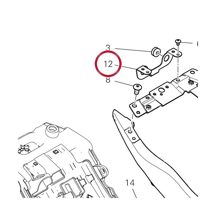 Support feu arrière — réf. 8301A641AA | Ducati Store