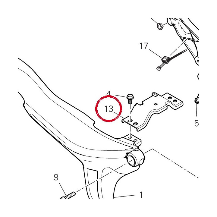 Equerre réservoir — réf. 8301A671BA | Ducati Store