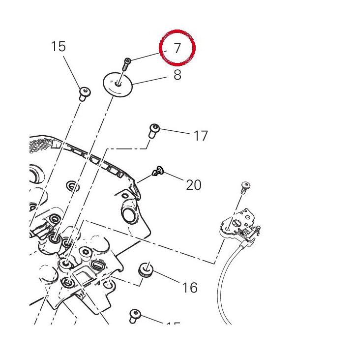 Vis tceir M5X20 din6912 8,8 — réf. 77354743B | Ducati Store