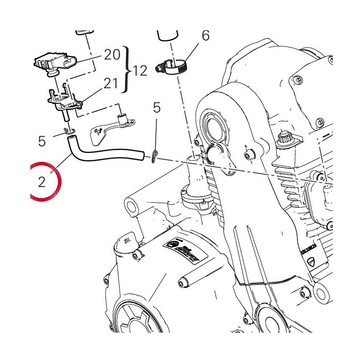 Tuyau Pressione/Depressione — réf. 59018841A | Ducati Store