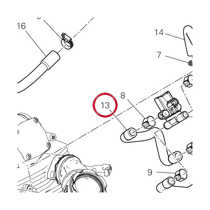 Tuyau air airbox 87613961B — réf. 87613961B | Ducati Store