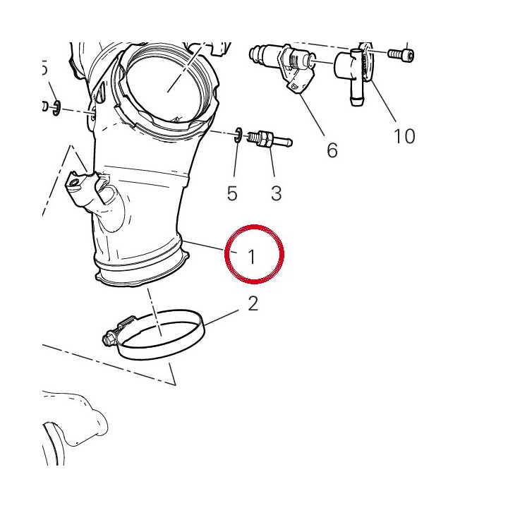 Raccord D'Admission — réf. 14010851E | Ducati Store