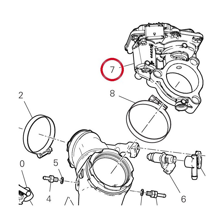 Corps papillon 28241072A — réf. 28241072A | Ducati Store