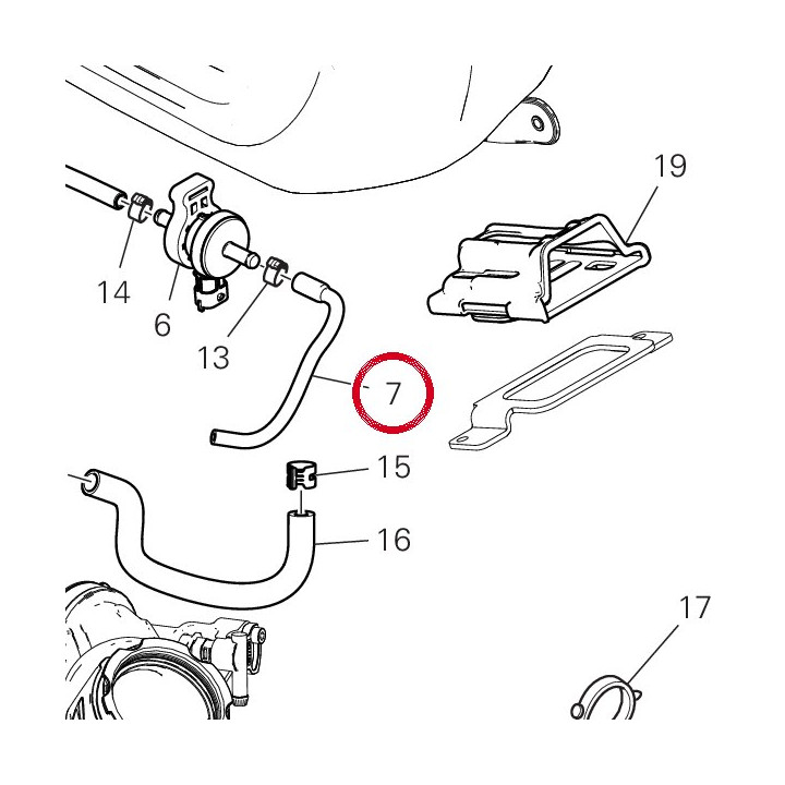 Tuyau soupape vidange — réf. 93510391A | Ducati Store