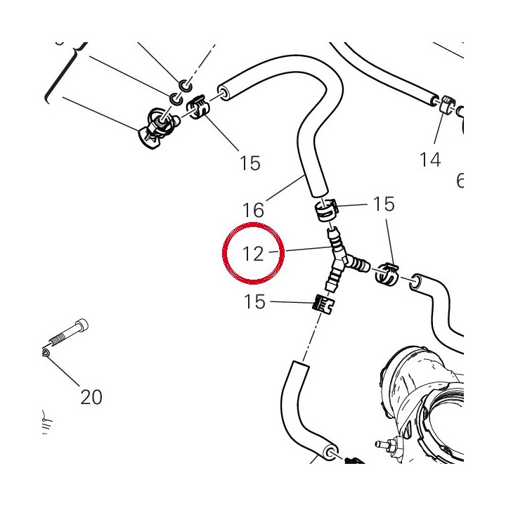 Raccord en Y 81440491B — réf. 81440491B | Ducati Store