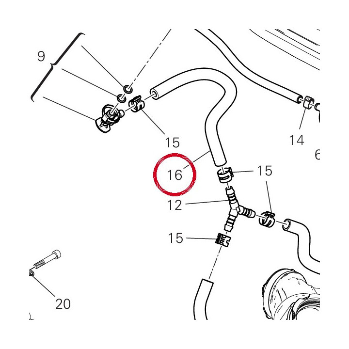 Tuyau intermede 59017891A — réf. 59017891A | Ducati Store