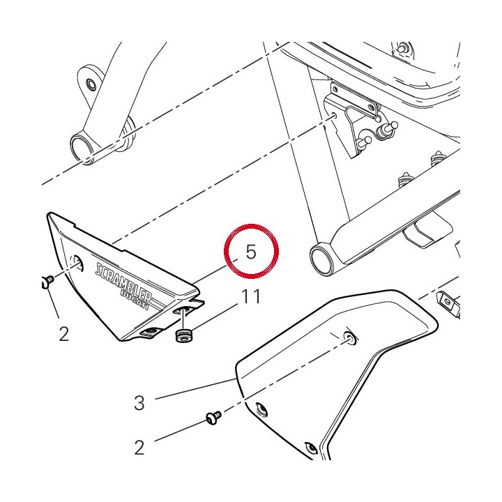 Calotte droit 4601G331AE — réf. 4601G331AE | Ducati Store
