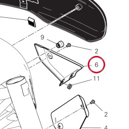 Calotte gauche 4601G341BE — réf. 4601G341BE | Ducati Store