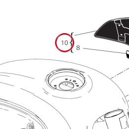 Calotte gauche R╘servoir — réf. 48019141AE | Ducati Store